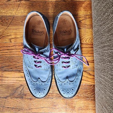 Tricker's Bourton Country Shoe in Zonta Indigo Castorino Suede