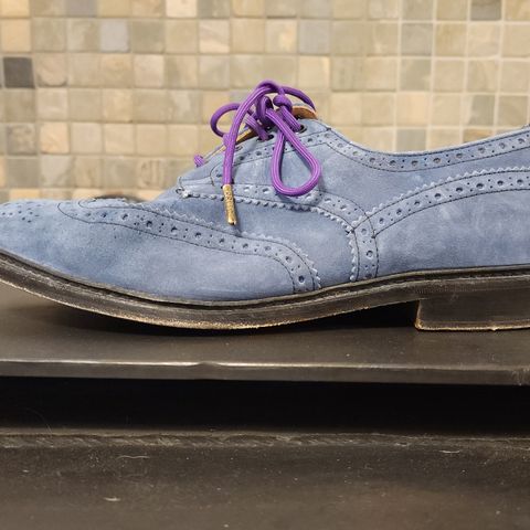 Tricker's Bourton Country Shoe in Zonta Indigo Castorino Suede