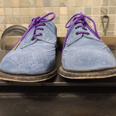 Tricker's Bourton Country Shoe in Zonta Indigo Castorino Suede