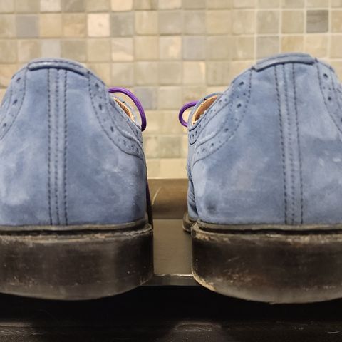 Tricker's Bourton Country Shoe in Zonta Indigo Castorino Suede