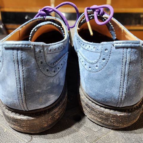 Tricker's Bourton Country Shoe in Zonta Indigo Castorino Suede