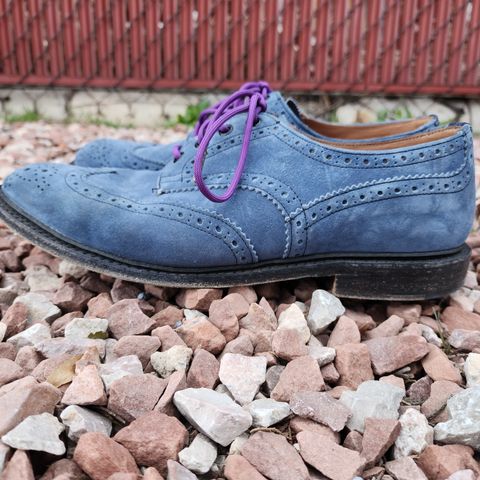 Tricker's Bourton Country Shoe in Zonta Indigo Castorino Suede