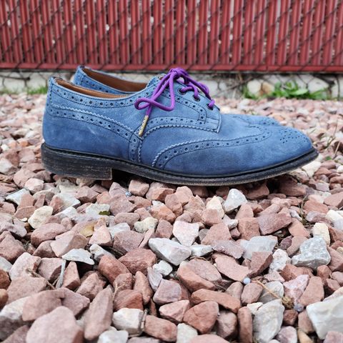Tricker's Bourton Country Shoe in Zonta Indigo Castorino Suede