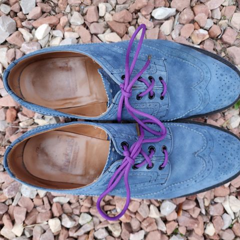 Tricker's Bourton Country Shoe in Zonta Indigo Castorino Suede