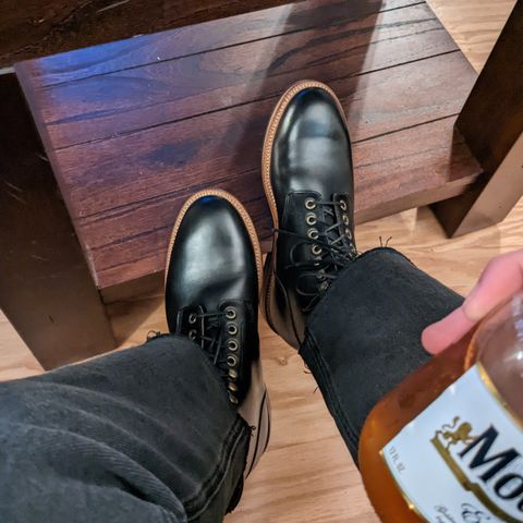 Grant Stone Nora Boot in Horween Black Chromexcel