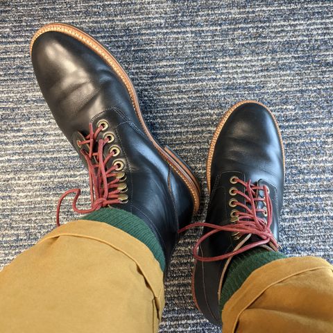 Grant Stone Nora Boot in Horween Black Chromexcel