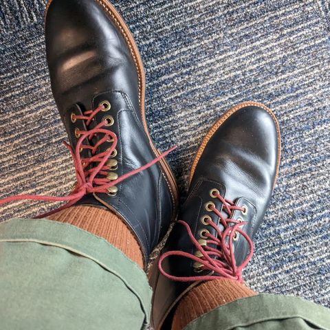 Grant Stone Nora Boot in Horween Black Chromexcel
