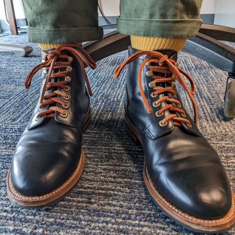 Grant Stone Nora Boot in Horween Black Chromexcel