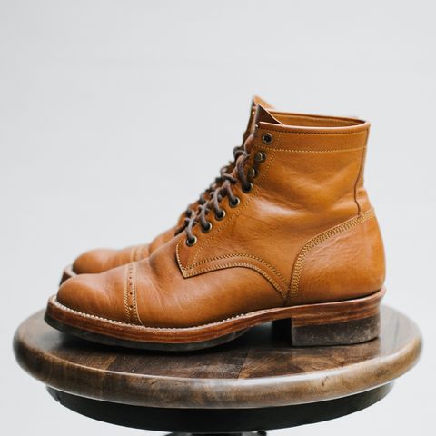 Benzein The Kanon Brogue Cap Toe Boot in Badalassi Carlo Cognac Minerva