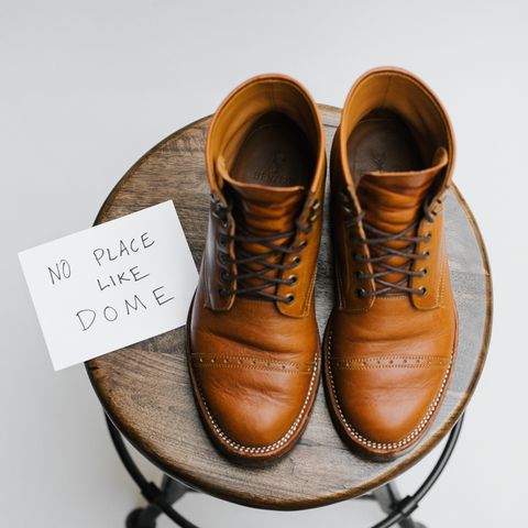 Benzein The Kanon Brogue Cap Toe Boot in Badalassi Carlo Cognac Minerva