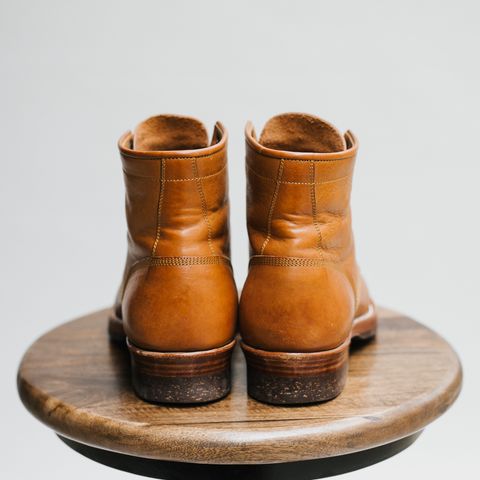 Benzein The Kanon Brogue Cap Toe Boot in Badalassi Carlo Cognac Minerva