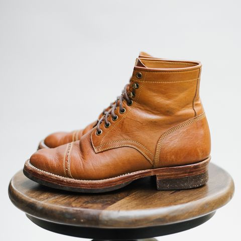 Search result thumbnail of Benzein Kanon Brogue Cap Toe Boot in Badalassi Carlo Cognac Minerva