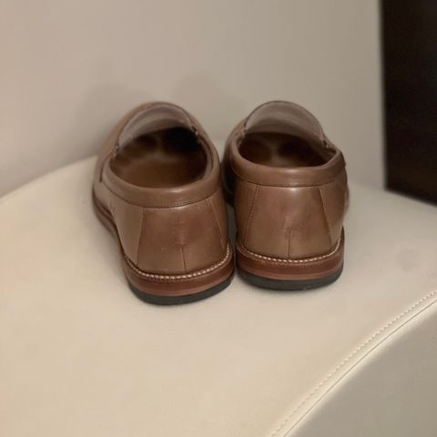 View photo of Grant Stone Traveler Loafer in Horween Dune Chromexcel