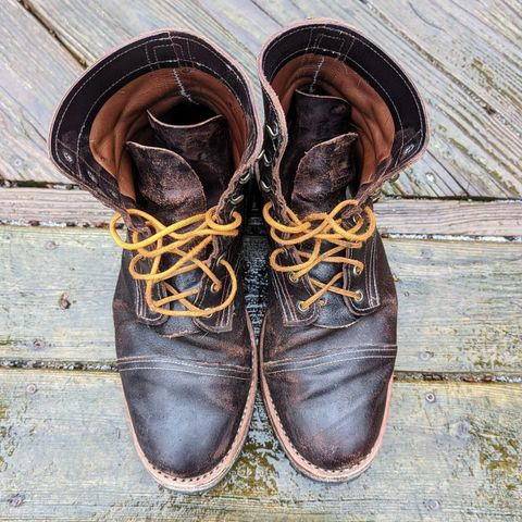 View photo of Sutorial Buckham in Horween Brown Waxed Flesh