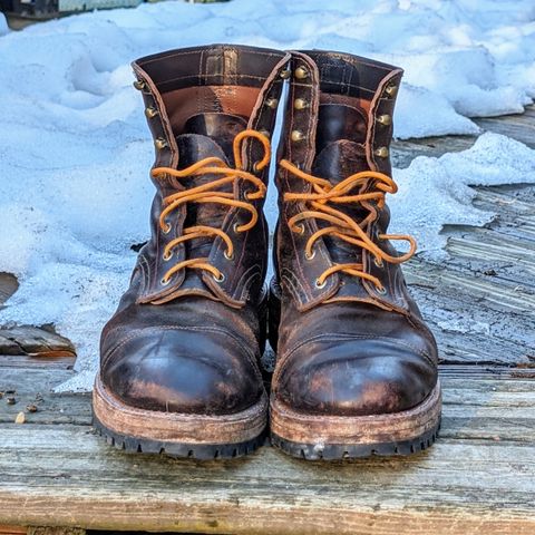 View photo of Sutorial Buckham in Horween Brown Waxed Flesh