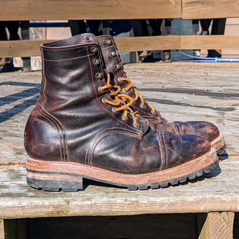 View photo of Sutorial Buckham in Horween Brown Waxed Flesh