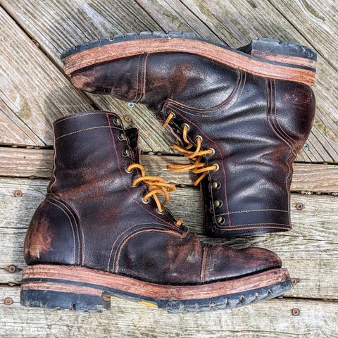 View photo of Sutorial Buckham in Horween Brown Waxed Flesh