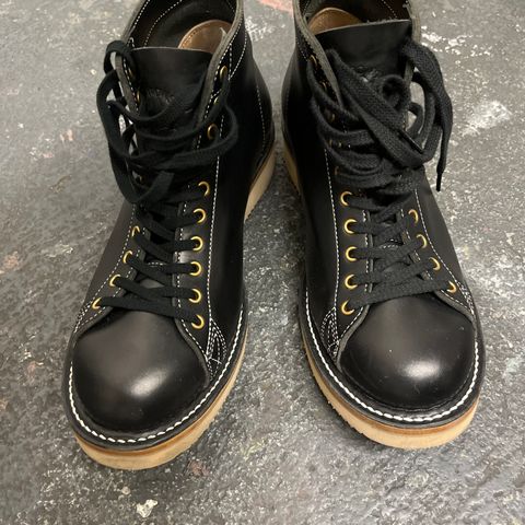 View photo of Zerrows Boneakers in Horween Chromexcel Overdyed Black