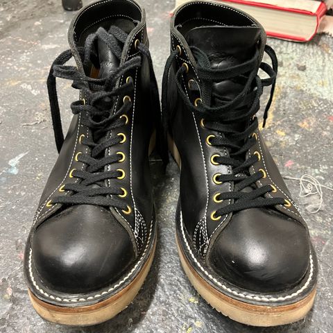 View photo of Zerrows Boneakers in Horween Chromexcel Overdyed Black