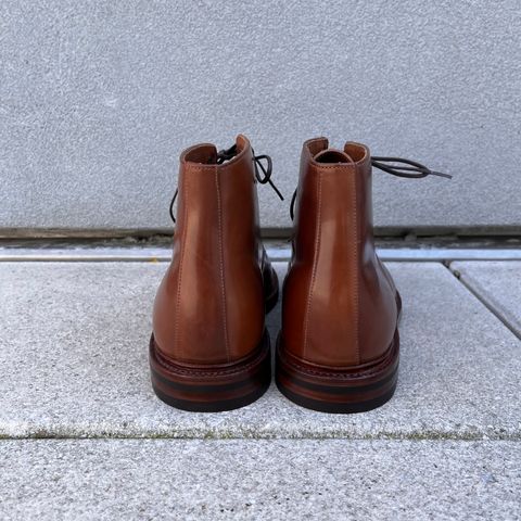 Grant Stone Edward Boot in Horween Honey Glazed Shell Cordovan