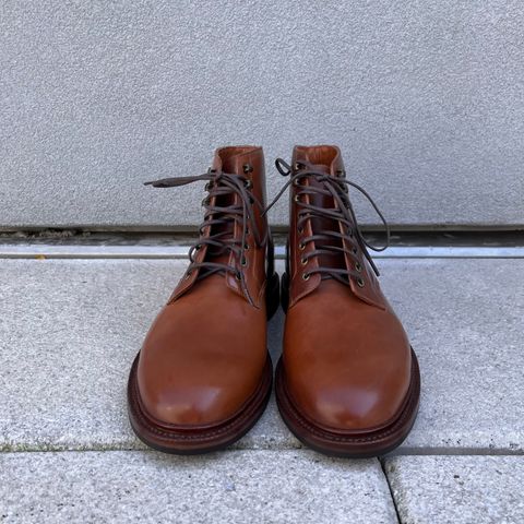Grant Stone Edward Boot in Horween Honey Glazed Shell Cordovan
