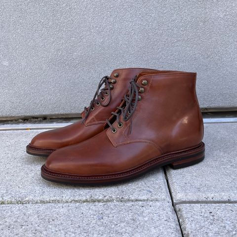 Grant Stone Edward Boot in Horween Honey Glazed Shell Cordovan