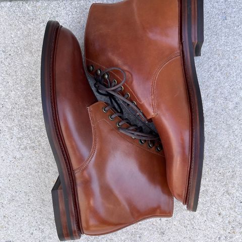 Grant Stone Edward Boot in Horween Honey Glazed Shell Cordovan