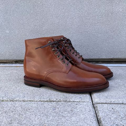 Grant Stone Edward Boot in Horween Honey Glazed Shell Cordovan