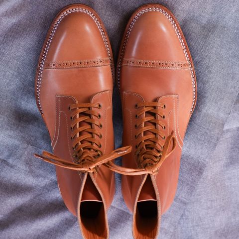 Midas Journey Derby Boot in Horween Unglazed Natural Shell Cordovan