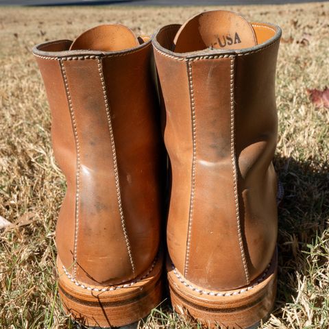 Midas Journey Derby Boot in Horween Unglazed Natural Shell Cordovan