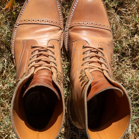 Midas Journey Derby Boot in Horween Unglazed Natural Shell Cordovan
