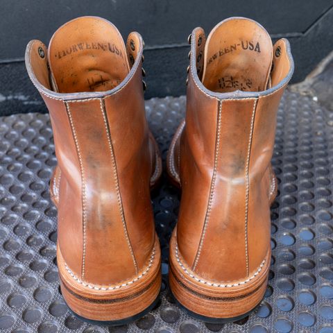 Midas Journey Derby Boot in Horween Unglazed Natural Shell Cordovan