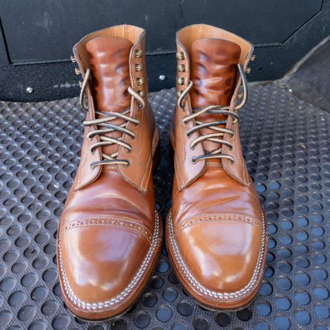 Midas Journey Derby Boot in Horween Unglazed Natural Shell Cordovan