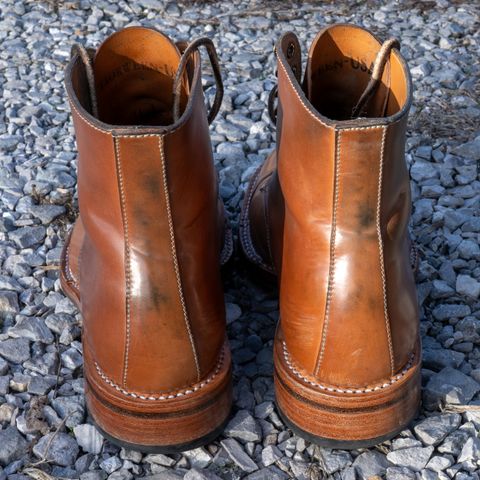 Midas Journey Derby Boot in Horween Unglazed Natural Shell Cordovan