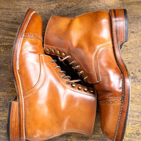 Midas Journey Derby Boot in Horween Unglazed Natural Shell Cordovan