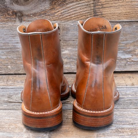 Midas Journey Derby Boot in Horween Unglazed Natural Shell Cordovan