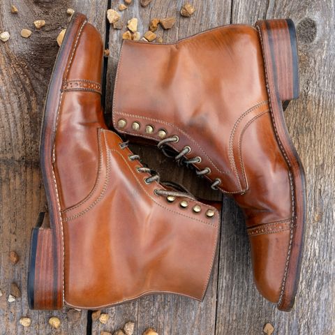 Midas Journey Derby Boot in Horween Unglazed Natural Shell Cordovan