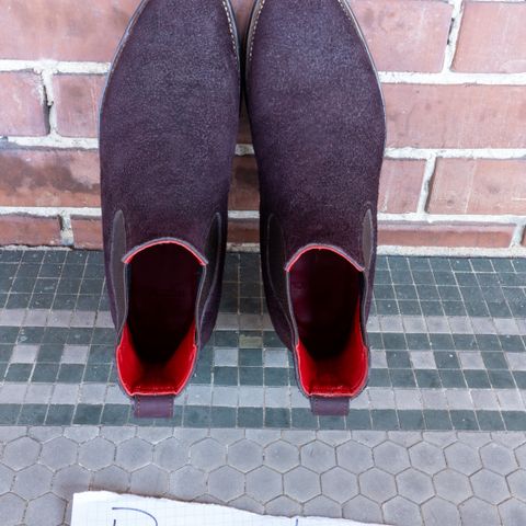 Briselblack The Seventh Chelsea Boot in Horween Rare Wine Reverse Chamois
