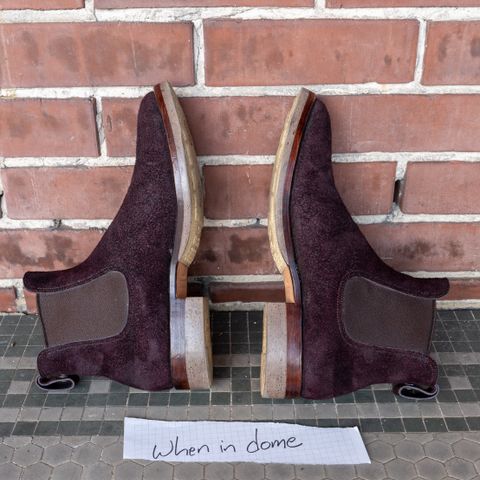 Briselblack The Seventh Chelsea Boot in Horween Rare Wine Reverse Chamois