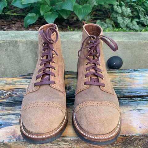 John Lofgren Combat Boots in Horween Natural Chromexcel Roughout