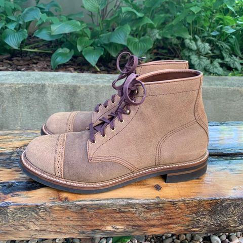 John Lofgren Combat Boots in Horween Natural Chromexcel Roughout