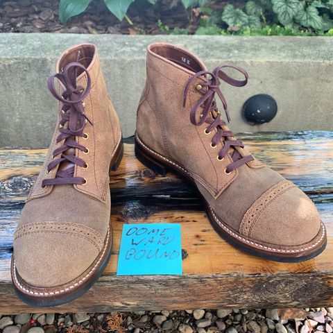 John Lofgren Combat Boots in Horween Natural Chromexcel Roughout