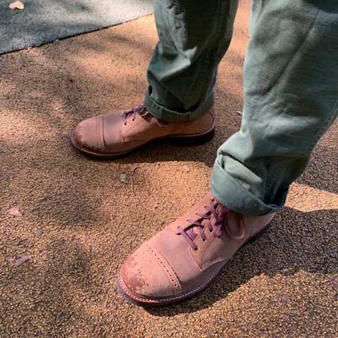 John Lofgren Combat Boots in Horween Natural Chromexcel Roughout