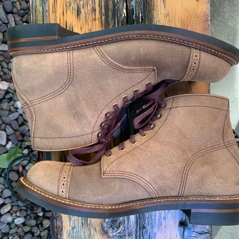 John Lofgren Combat Boots in Horween Natural Chromexcel Roughout
