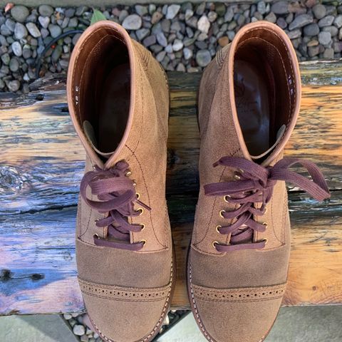 John Lofgren Combat Boots in Horween Natural Chromexcel Roughout