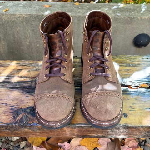 John Lofgren Combat Boots in Horween Natural Chromexcel Roughout