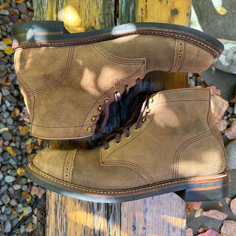 John Lofgren Combat Boots in Horween Natural Chromexcel Roughout