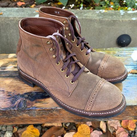 John Lofgren Combat Boots in Horween Natural Chromexcel Roughout