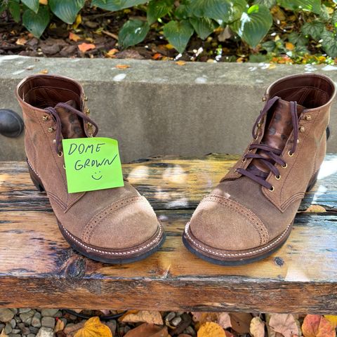 John Lofgren Combat Boots in Horween Natural Chromexcel Roughout