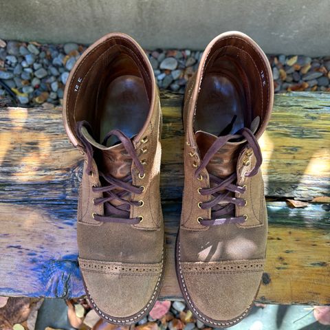 John Lofgren Combat Boots in Horween Natural Chromexcel Roughout